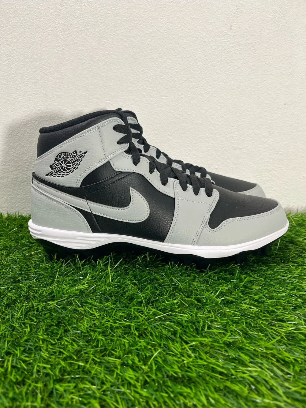 Mens Size 10 Nike Air Jordan 1 Mid TD Shadow Black Grey Football FJ6805 002